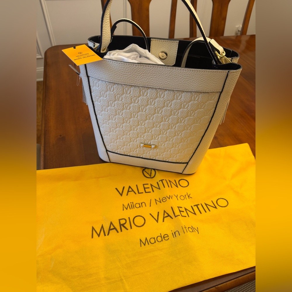 Valentino by Mario Valentino Marshmallow Callie Medallion Shoulder Bag